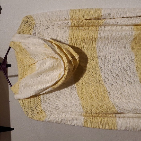 ☀️Yellow and White Striped Cardigan-medium - Picture 5 of 5